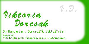 viktoria dorcsak business card